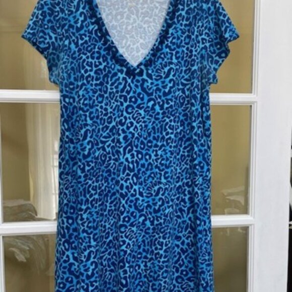 LILLY PULITZER ETTA DRESS - OYSTER BAY NAVY MY FAVORITE SPOT - Picture 3 of 4